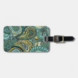 Meadow paisley luggage tag
