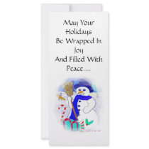 Meadow Snowman rack cards by smudgeart Meadow Snowman rack cards