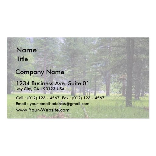 Meadows Trees Grasses Pines Business Card Templates