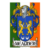 Meagher Coat of Arms Irish Flag Print by irishcountry Meagher Coat of Arms Irish Flag Print