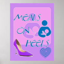 Meals on Heels! Breastfeeding Design Print