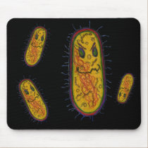 Mean Bacteria Cartoon Character mousepads