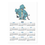 mean badass elephant cartoon business cards