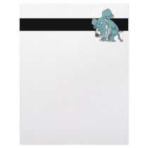 mean badass elephant cartoon letterhead design