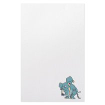 mean badass elephant cartoon customized stationery