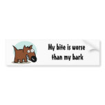 Mean Dog Growling Bumper Sticker