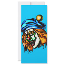 Mean Evil Clown Rack Card Design