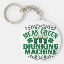 Mean Green Drinking Machine Keychain
