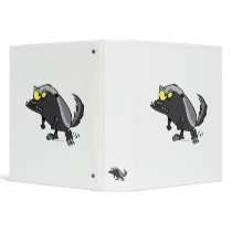 mean honey badger cartoon character 3 ring binders