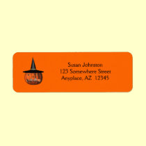 Mean Jack O Lantern Halloween Address Label labels