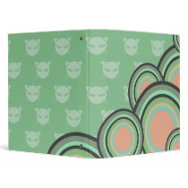 mean kitty retro circles notebook binders