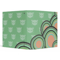 mean kitty retro circles notebook binders