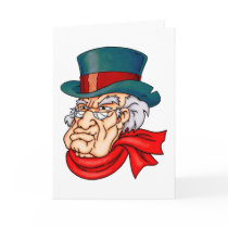 Mean Old Scrooge Greeting Cards