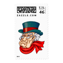 Mean Old Scrooge Stamp