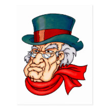 Mean Old Scrooge Postcards