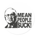 Mean People Suck Round Sticker