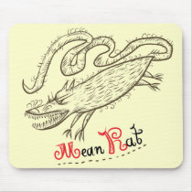 Mean Rat Mousepad by yolkworks Mean Rat Mousepad