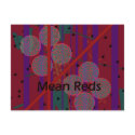 Mean Reds Art Postcard