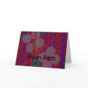 Mean Reds Graphic Design Greeting Card