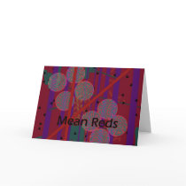 Mean Reds Graphic Design Greeting Card by DesignJ Mean Reds Graphic Design Greeting Card