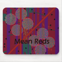 Mean Reds Graphic Design Mousepad by DesignJ Mean Reds Graphic Design Mousepad