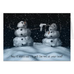 Mean Snowman Card