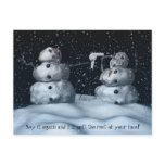 Mean Snowman Postcard
