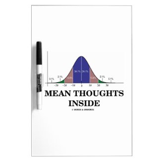 Mean Thoughts Inside (Statistics Humor) Dry-Erase Whiteboard