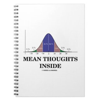 Mean Thoughts Inside (Statistics Humor) Spiral Notebooks