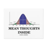 Mean Thoughts Inside (Statistics Humor) Postcards