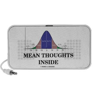 Mean Thoughts Inside (Statistics Humor) Speaker System
