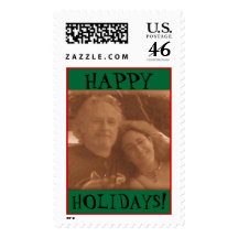 meandB[1], HAPPY, HOLIDAYS! Postage Stamp