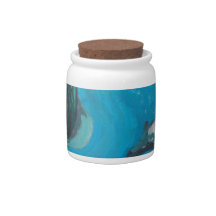 Meandering Mountain River -Expressionism landscape Candy Dishes