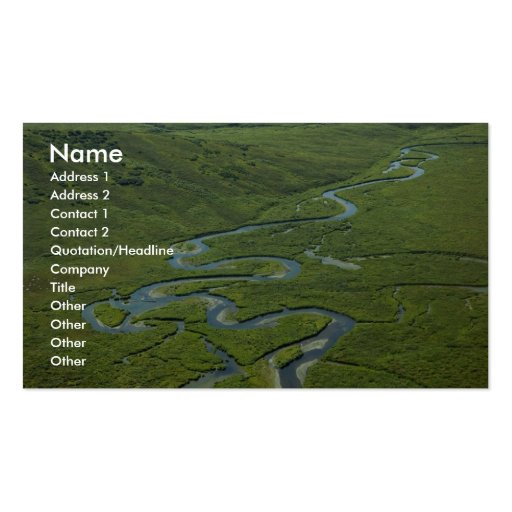 Meandering River Business Card Template (front side)