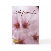 Meaningful Pink Sakura Flower Friendship Card