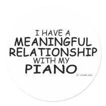 Meaningful Relationship Piano Round Sticker