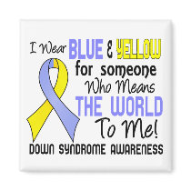 Means The World To Me 2 Down Syndrome Refrigerator Magnets