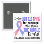Means The World To Me 2 Male Breast Cancer Pinback Button