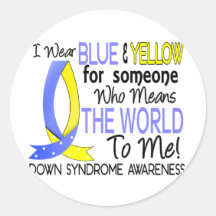 Means The World To Me Down Syndrome Round Sticker
