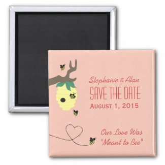 Meant To Bee Save The Date Magnet magnet