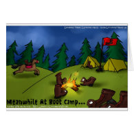 Meanwhile @ Boot Camp Funny Tees Cards Gifts Etc Greeting Card