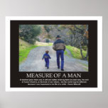 Measure of a Man Inspirational Quote Posters