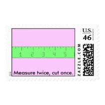 measure twice stamp by WildRabbit measure twice stamp