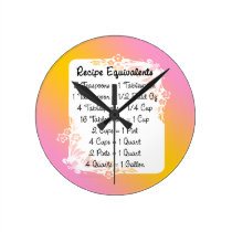 Measurement Equivalents Kitchen Helper Clock wall clocks