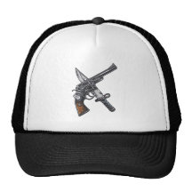 Measurer pistol knife gun trucker hat