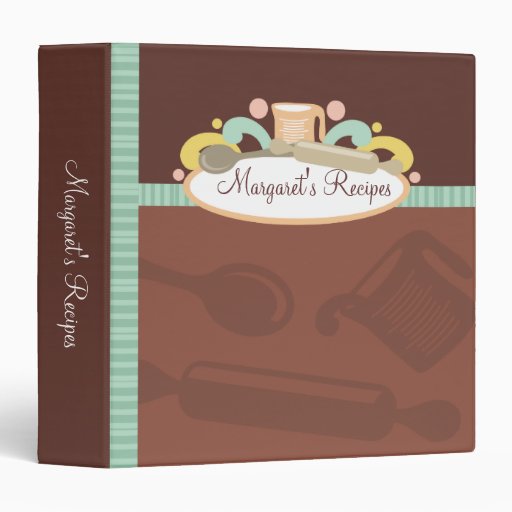 measuring cup spoon rolling pin baking recipe bind binder Zazzle