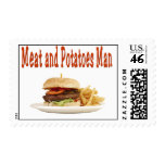 Meat and potatoes man stamp