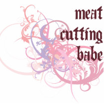 Meat Cutting Babe photo sculptures by busybees Meat Cutting Babe photo sculptures