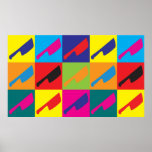 Meat Cutting Pop Art Poster