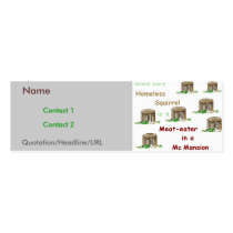 Meat-eaters in McMansions business cards